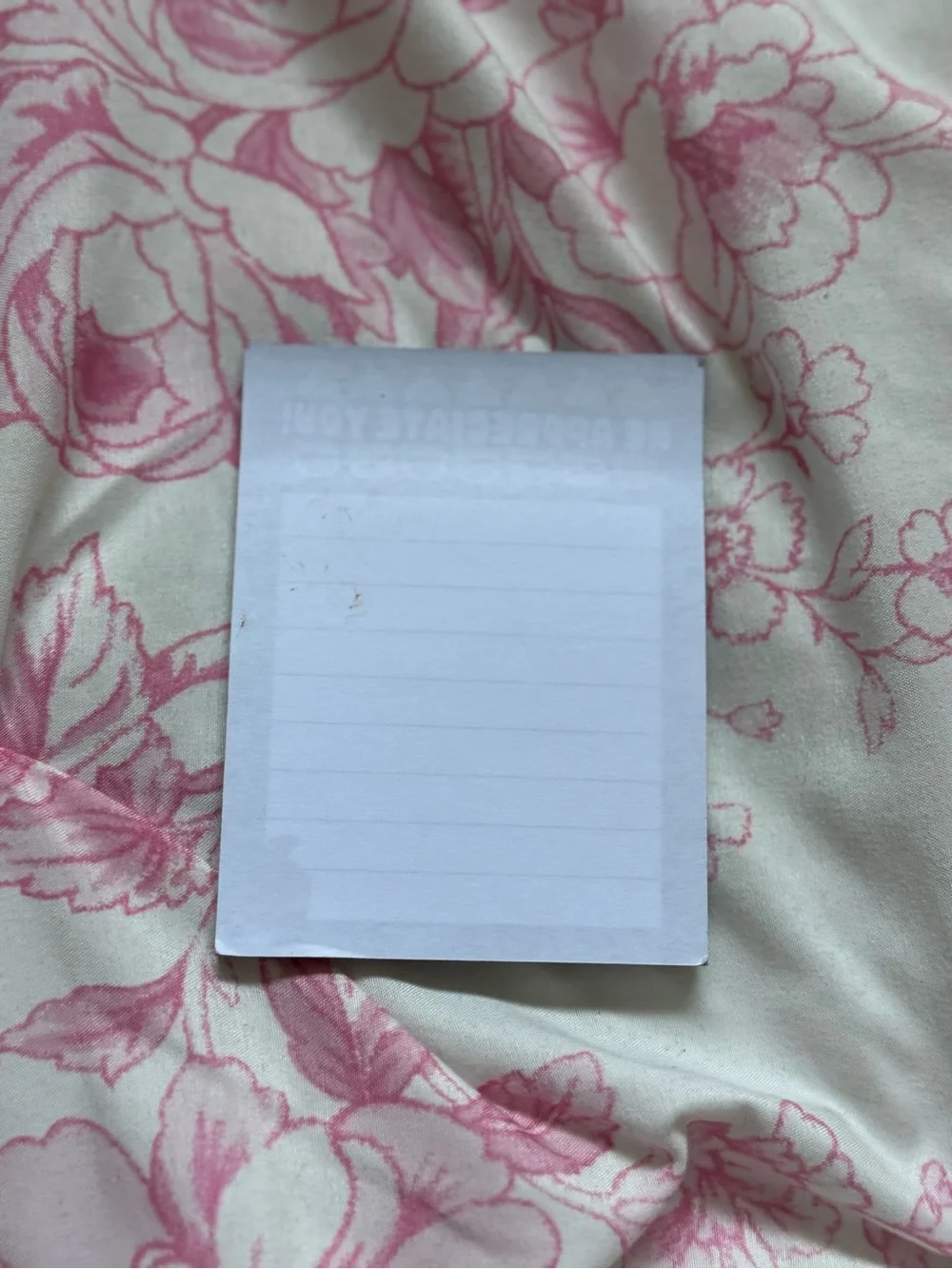 Appreciation Notepad - Black with Pink and Red Accents